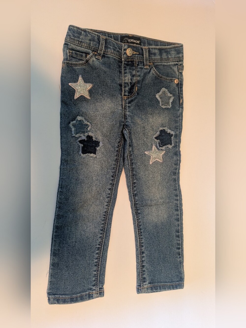 Jordache Blue Jeans with Star Cutouts SZ 3T